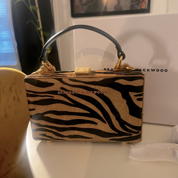 Brandon Blackwood slim trunk pony hair with zebra print - Picture 1 of 7
